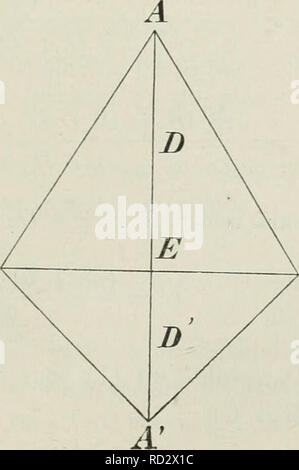 . Verslagen en mededeelingen. ( 349 ) de elementen des drielioeks en de slingerlengte beter in té zien, schrijven wij wegens de boven gegeven waarde van Z&GT;^, 3 ^3|    3 c2 - "3 8D daar: 62 -{- c2 = a2 + 2 6 c cos ^ en dus i D^ = a^ + 4: b c cos a un^ -- SbccosA 1 = n - i = 4:D b c cos un annuncio pubblicitario (35) zoodat het verschil tusschen de middellijn en de slinger- lengte evenredig è aan den cosinus van den tophoek; waar- door het boven gevondene, omtrent de plaats van het slin- gerpunt bij scherp- en stomphoekige driehoeken nader essere- vestigd wordt. Merken wij op, dat: D = ^ / b-2 -- c^^ 2 b c Foto Stock