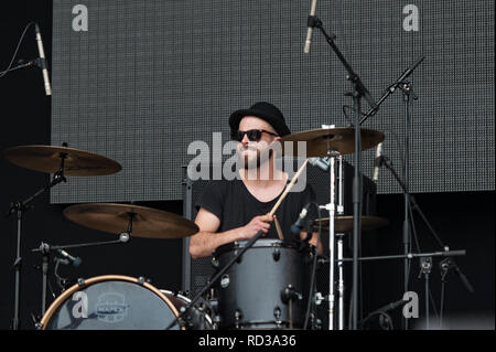 Il rumjacks sul palcoscenico il barbuto teoria festival Foto Stock