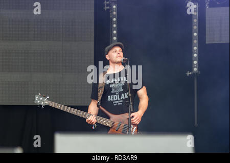 Il rumjacks sul palcoscenico il barbuto teoria festival Foto Stock