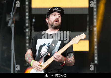 Il rumjacks sul palcoscenico il barbuto teoria festival Foto Stock
