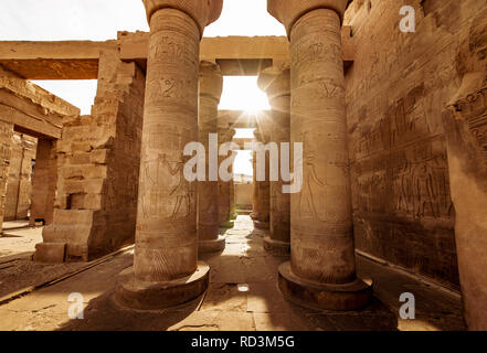 Tempio di Kom Ombo dedicato al dio Sobek nell Alto Egitto costruito ai tempi di Tolomeo Dynasty Foto Stock