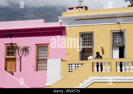 Colorato Bo-Kaap (Quartiere Malay) quartiere di Città del Capo in Sud Africa Foto Stock