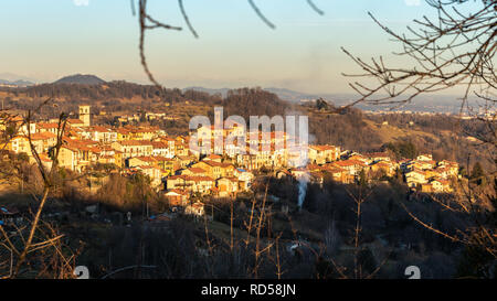 Il comune di Netro Biellese in prossimità di Biella, Piemonte, Regione Piemonte Italia Foto Stock