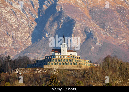 Memoriale della Prima Guerra Mondiale in Kobarid (Caporetto)-Slovenia Foto Stock