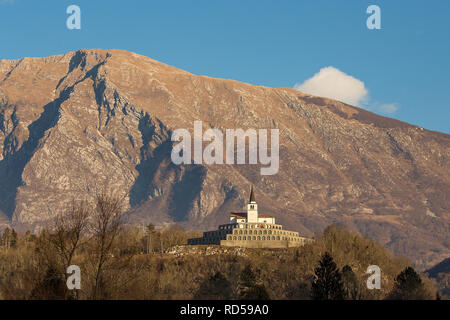 Memoriale della Prima Guerra Mondiale in Kobarid (Caporetto)-Slovenia Foto Stock