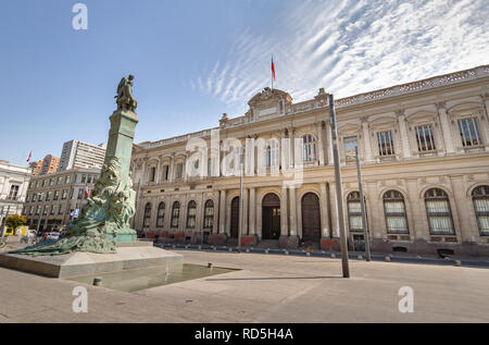 Ex congresso a Plaza Montt-Varas Square - Santiago del Cile Foto Stock