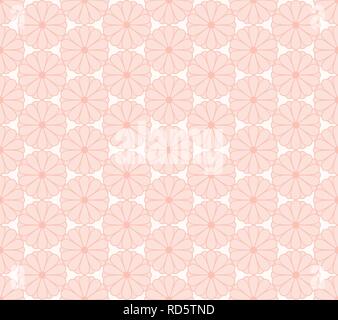 Giapponese Kiku crisantemo vettore floreali seamless pattern. Vettore Illustrazione Vettoriale