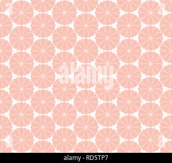 Giapponese Kiku crisantemo vettore floreali seamless pattern. Vettore Illustrazione Vettoriale