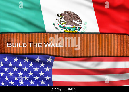 Per costruire il muro con USA e Messico. Foto Stock