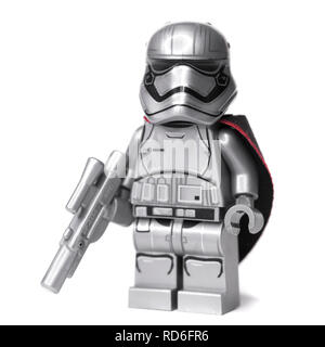 Russo, Samara, 16 gennaio 2018. Costruttore Lego Star Wars. Primo ordine Officer capitano Phasma Foto Stock