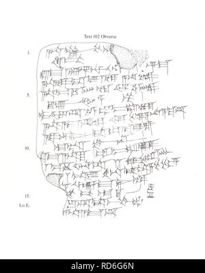 Amarna lettera- Royal Lettera di Ashur-uballit, il re di Assiria, per il re di Egitto Foto Stock