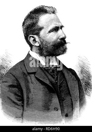 Conte Ladislaus von Szoegyény-Marich, 1841 - 1916, Austria-Hungarian diplomat, illustrazione storico circa 1893 Foto Stock