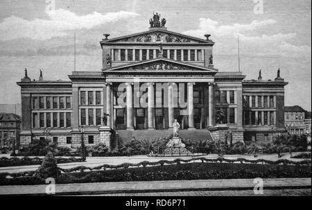 Schauspielhaus di Berlino, la Royal Concert Hall di Berlino, Germania, storico, illustrazione, circa 1886 Foto Stock