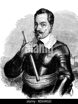 Albrecht von Wallenstein, Albrecht Wenzel Eusebius von Wallenstein, 1583 - 1634, duca di Friedland, principe di Sagan, duca di Foto Stock