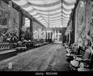 Una delle prime fotografie di Autotype de la Grande Galerie des Fetes de L'Elysee, Parigi, Francia, circa 1880 Foto Stock