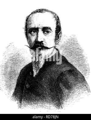 Horace Vernet, Pittore e litografo, 1789 - 1863, storico xilografia, circa 1880 Foto Stock