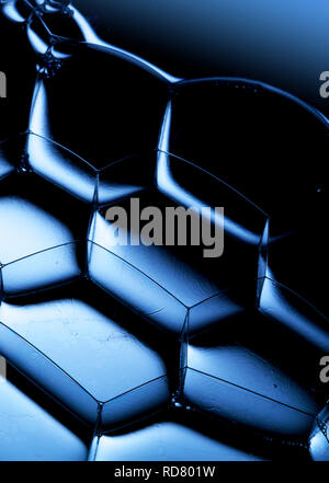 Full frame di immagine bolle esagonale Foto Stock