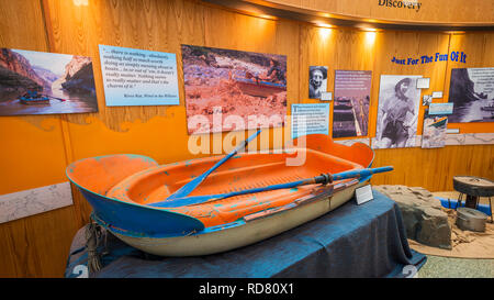 Esposizione interpretativa, Carl Hayden Centro Visitatori al Glen Canyon Dam, Glen Canyon National Recreation Area, Page Arizona USA Foto Stock