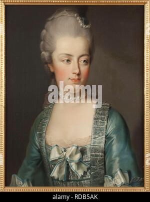 Ritratto di l'arciduchessa Maria Antonietta dell'Austria (1755-1793), Regina del francese. Museo: Nationalmuseum di Stoccolma. Autore: Hickel, Josef. Foto Stock