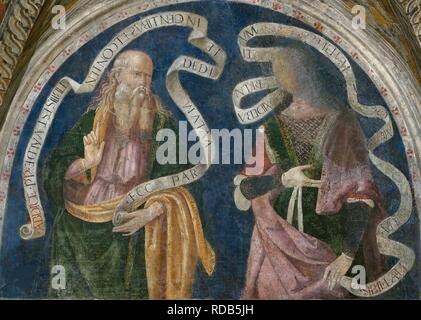 Il profeta Abdia e la Sibilla libica. Museo: Palazzo Apostolico Vaticano. Autore: Pinturicchio, Bernardino, Officina del. Foto Stock