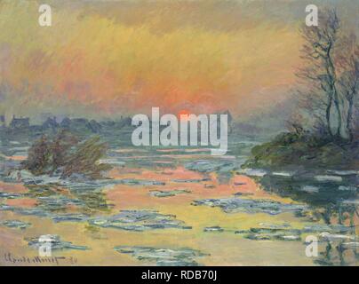 Coucher de soleil sur la Seine (Tramonto sulla Senna). Museo: Pola Museo di arte. Autore: MONET, CLAUDE. Foto Stock