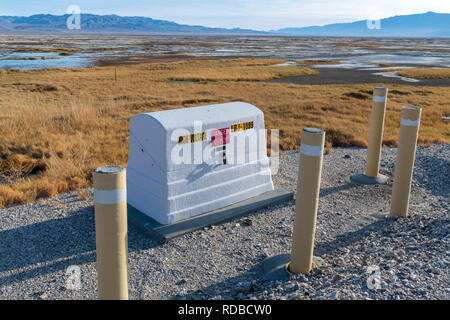 Involucro di pompa a Owens Lago di progetto, CALIFORNIA, STATI UNITI D'AMERICA Foto Stock