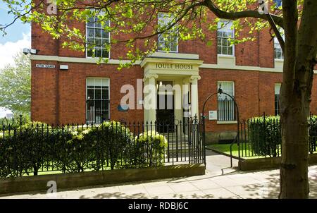 Casa di Joule, Salford, Manchester Foto Stock