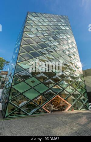 Tokyo - Agosto 14, 2018 : vista anteriore di Prada Edificio Omotesando street, Aoyama District progettato da Herzog e de Meuron Foto Stock