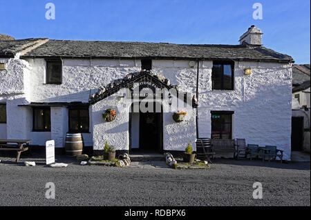 Kirkstone Pass Inn. Parco Nazionale del Distretto dei Laghi, Cumbria, England, Regno Unito, Europa. Foto Stock