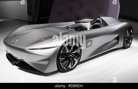 Detroit, Michigan - Infiniti il prototipo del 10 sul display al North American International Auto Show. Foto Stock