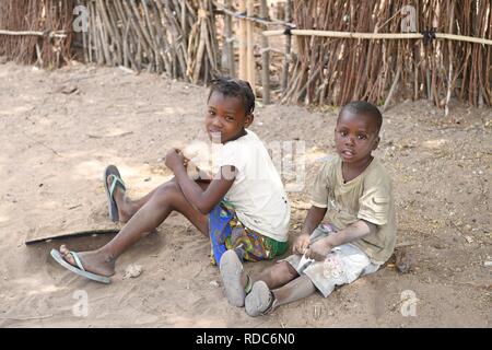 Bambini locali da Ibo Island, Mozambico Foto Stock