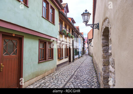 ERFURT, Germania - circa marzo, 2018: La città scape della città di Erfurt in Germania Foto Stock