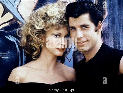 OLIVIA NEWTON-JOHN, John Travolta, grasso, 1978 Foto Stock
