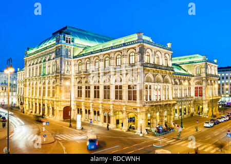 Opera di Stato di Vienna Casa, Wiener Staatsoper di Vienna, Austria. Foto Stock