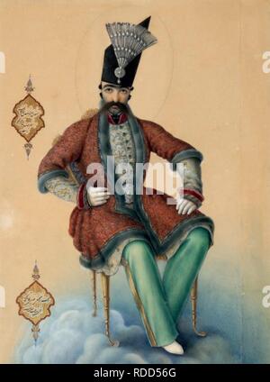 Apoteosi di Naser al-Din Shah Qajar (1831-1896). Museo: Musee du Louvre di Parigi. Autore: Abu'l'Hasan Khan Ghaffari. Foto Stock