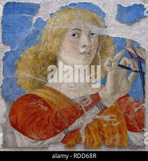 Musicista angel. Museo: Pinacoteca Vaticana, Roma. Autore: Melozzo da Forlì. Foto Stock