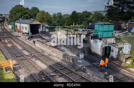 Swanage Railway Engineering sede, Swanage, Dorset, Regno Unito Foto Stock