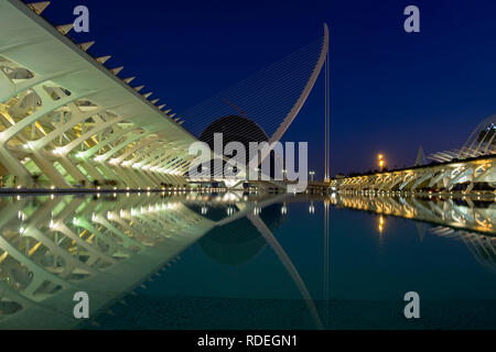 Città delle Arti e Scieces (CAC) Valencia, Spagna Foto Stock