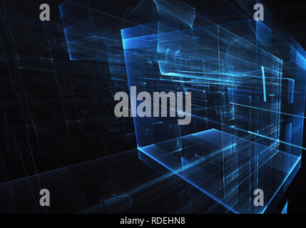 Generata da computer tehnology astratta immagine. Tridimensionale 3D frattale, texture Foto Stock