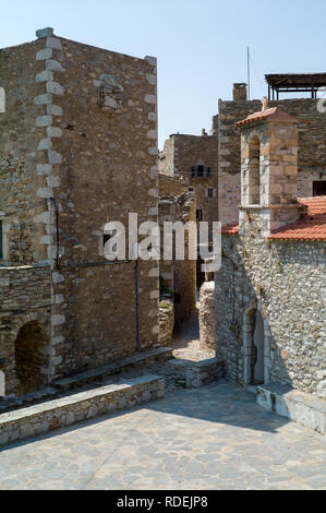 Vathia village, Mani, Grecia Foto Stock