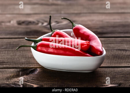 Red Hot Chili di pepe o peperoncino piccante di pepe di cayenna, spice da cucina messicana Foto Stock