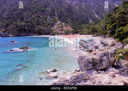 Bellissima spiaggia di Apella nell isola di Karpathos Foto Stock