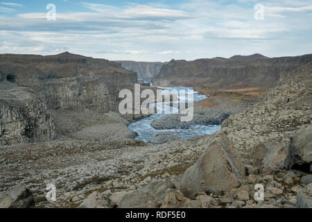 Jökulsá á Fjöllum Schlucht im Norden isole Foto Stock