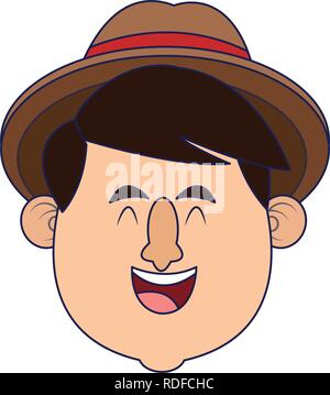 Uomo bavarese oktoberfest cartoni animati Illustrazione Vettoriale