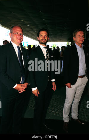 S.a.r. Il principe Carl Philip di Svezia, arriva al Forum Mondiale, l'Aia, Paesi Bassi, Sabato 30 Giugno, 2018; di aggiudicare il primo premio a th Foto Stock