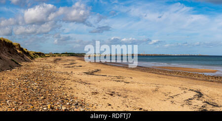 North Beach in Cambois vicino Blyth, Northumberland, England, Regno Unito Foto Stock