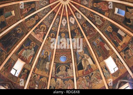 Affresco cupola del Battistero, Parma, Emilia Romagna, Italia, Europa Foto Stock