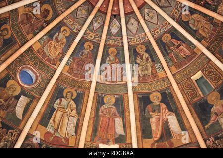 Affresco cupola del Battistero, Parma, Emilia Romagna, Italia, Europa Foto Stock