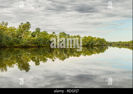 Deep raggiungere la piscina è una permanente waterhole di Fortescue River. Foto Stock