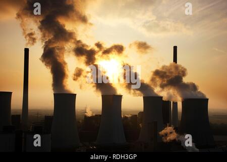 Scholven Power Station, una centrale elettrica a carbone in Gelsenkirchen-Scholven posseduto da E.ON, energia di un provider di servizi Foto Stock